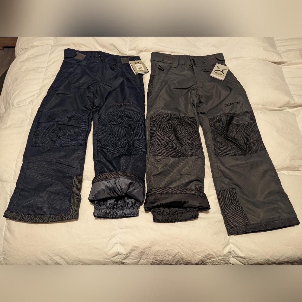 2 Pairs of Artix Kids Snow Pants size 6-7 NWT